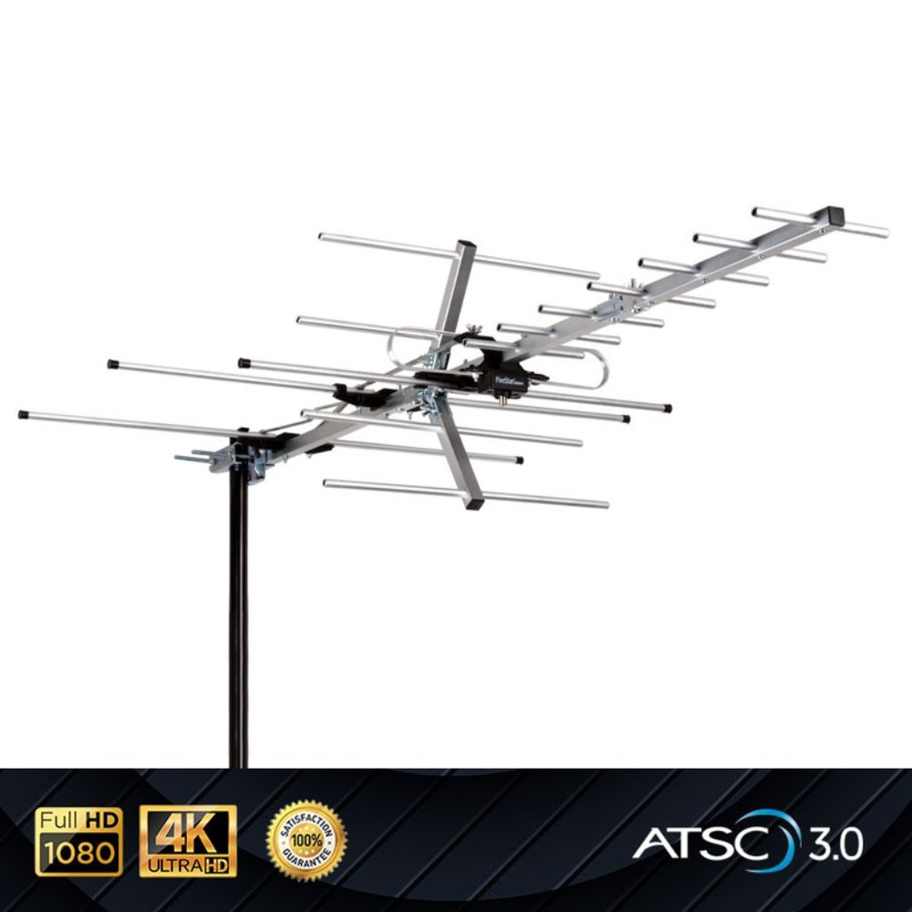 Indoor/Outdoor Yagi Satellite HD Antenna Attic or Roof Mount